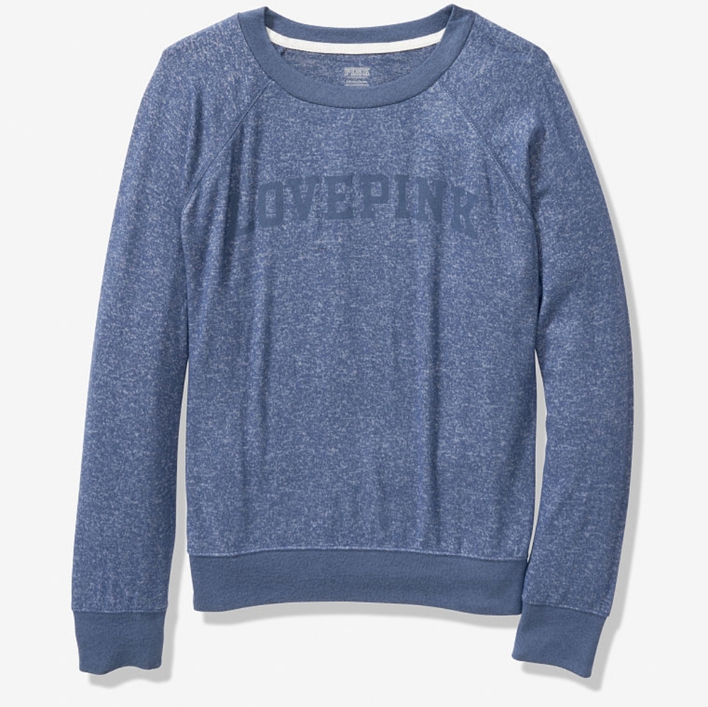 VS PINK NWT Blue Crew Neck Sweatshirt Sz S